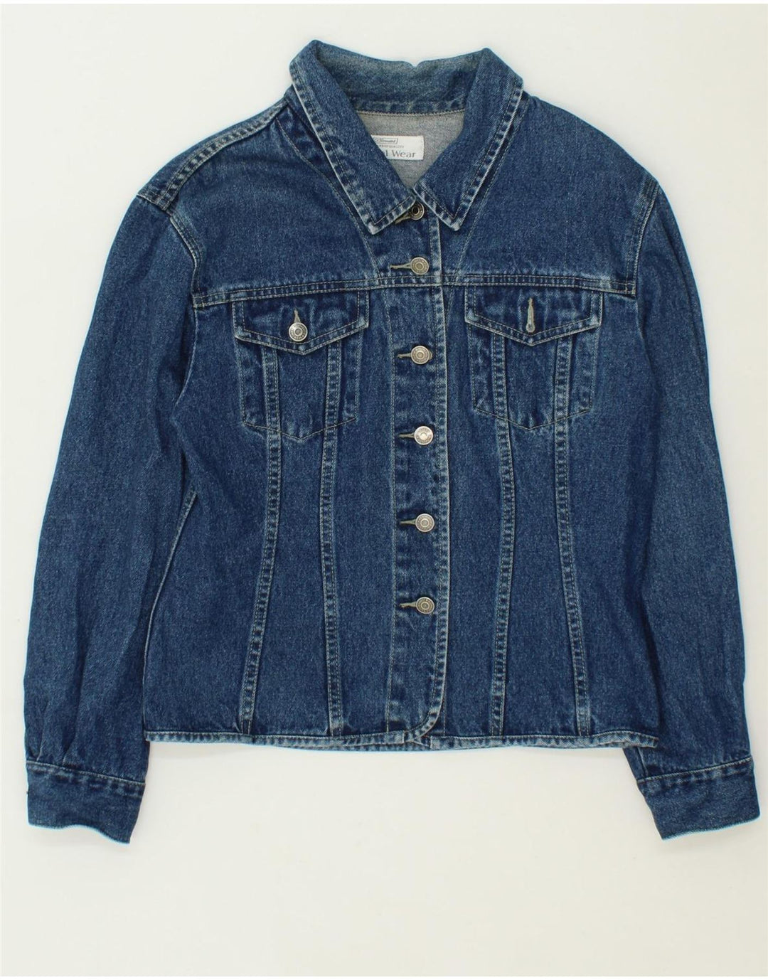ST. BERNARD Womens Denim Jacket UK 12 Medium  Blue Cotton Vintage St. Bernard and Second-Hand St. Bernard from Messina Hembry 