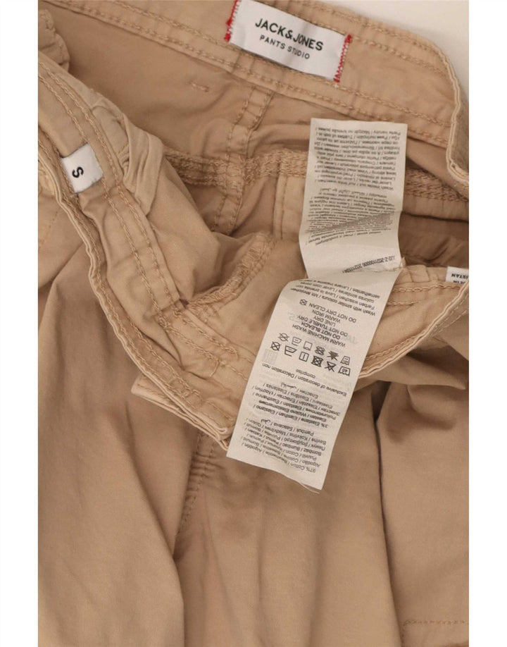 Pantaloncini cargo da uomo Jack & Jones piccoli W30 in cotone beige