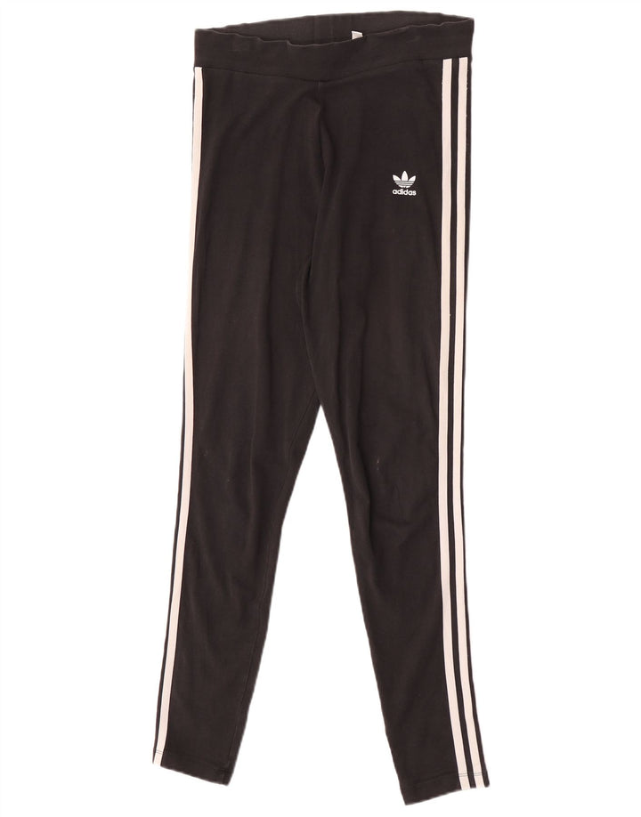 Leggings Adidas da donna slim fit UK 12 cotone medio nero