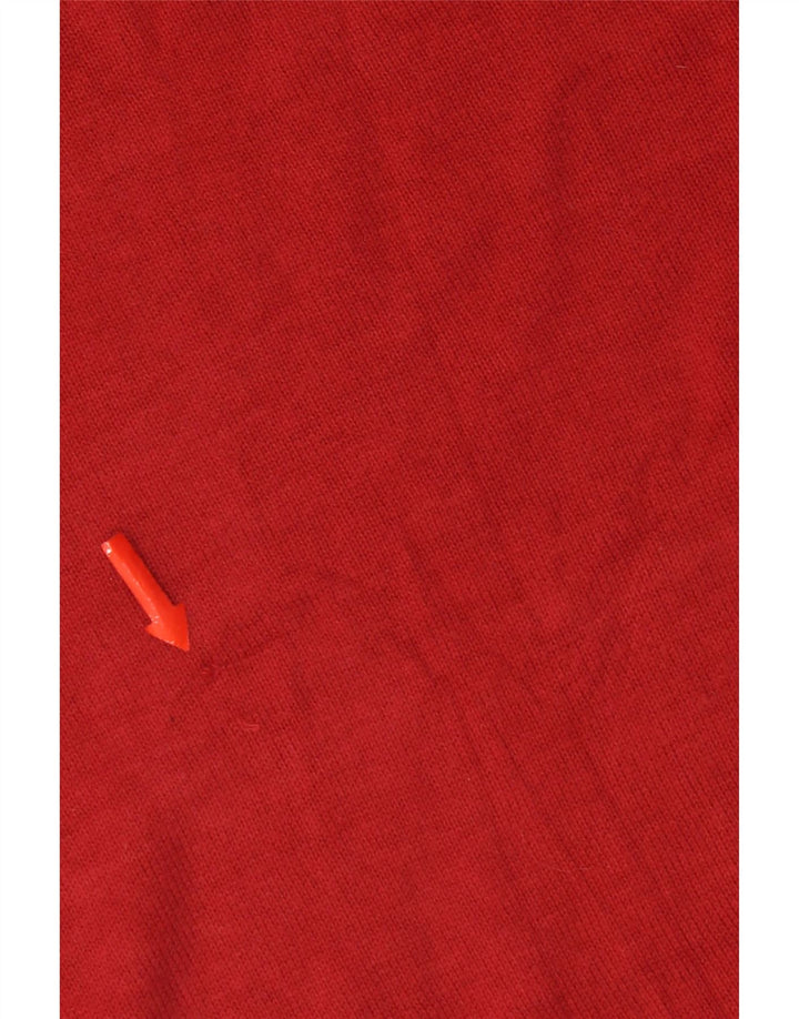 Maglione girocollo da uomo Zara grande in cotone rosso