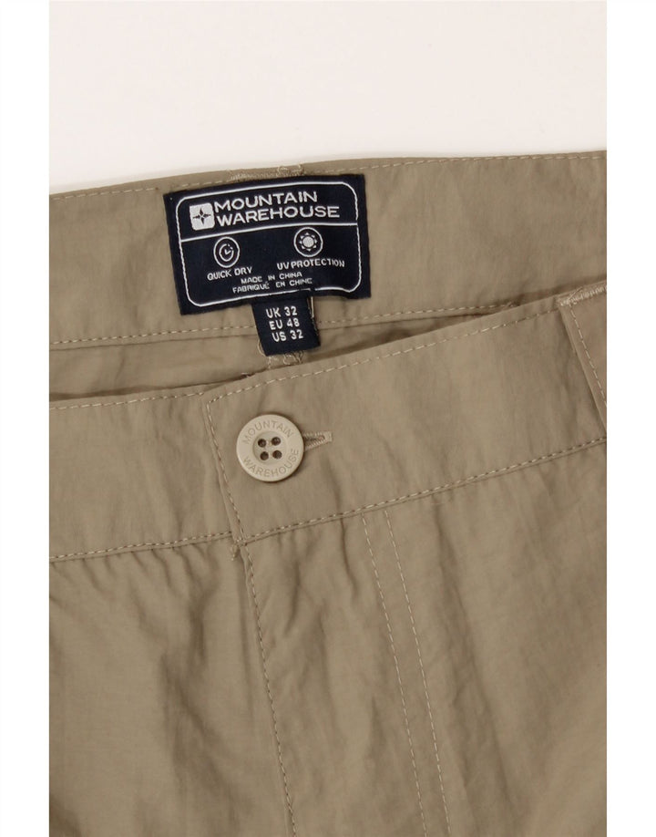 Pantaloncini cargo da uomo Mountain Warehouse W32 Beige medio Poliammide