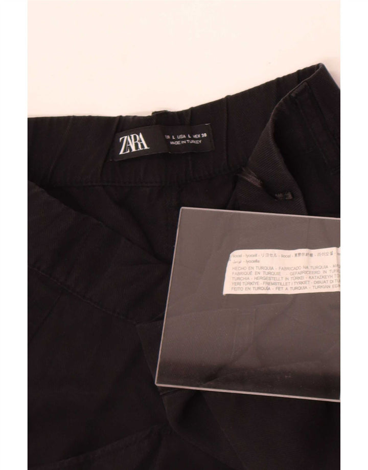 Pantaloncini chino da donna Zara grandi W30 Lyocell nero