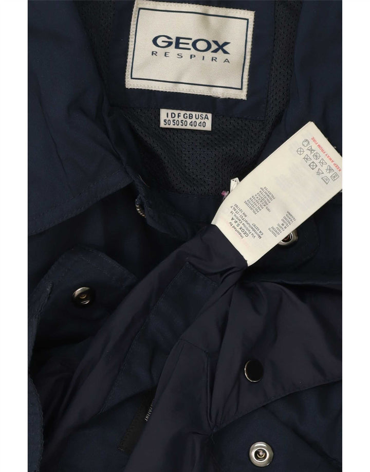 Geox Giacca da uomo Respira Utility UK 40 Large Blu Navy Poliestere