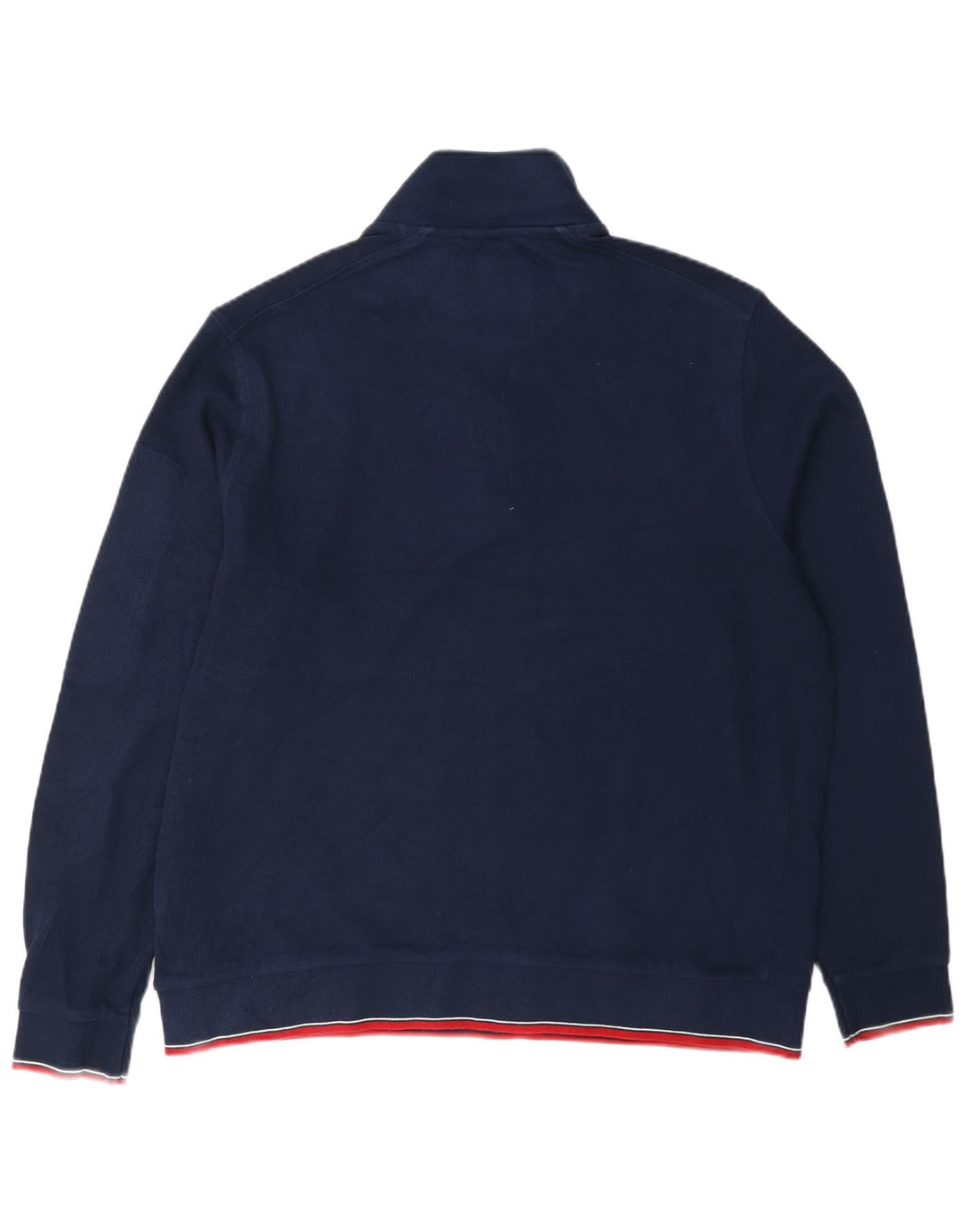 Felpa da uomo Marks & Spencer con zip e collo, maglione XL, cotone blu navy