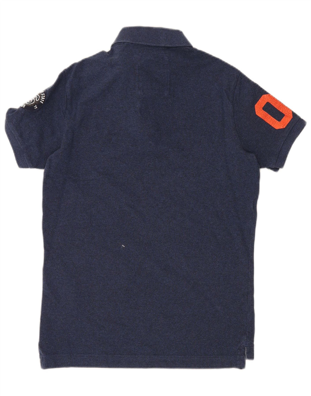 Polo grafica da uomo Superdry in cotone blu navy medio