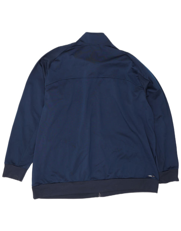 Giacca da tuta da uomo Adidas UK 56/58 3XL Poliestere a righe blu navy