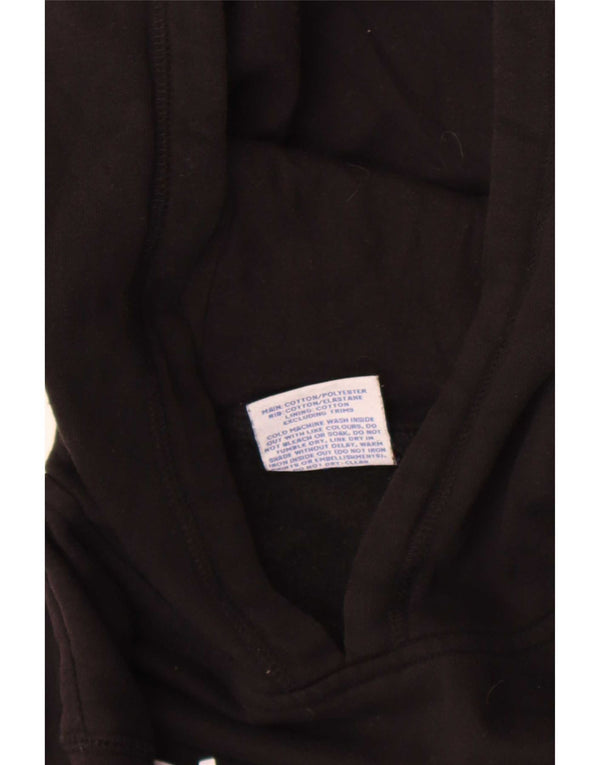Champion Boys Graphic Hoodie Jumper 15-16 Years Black Cotton
