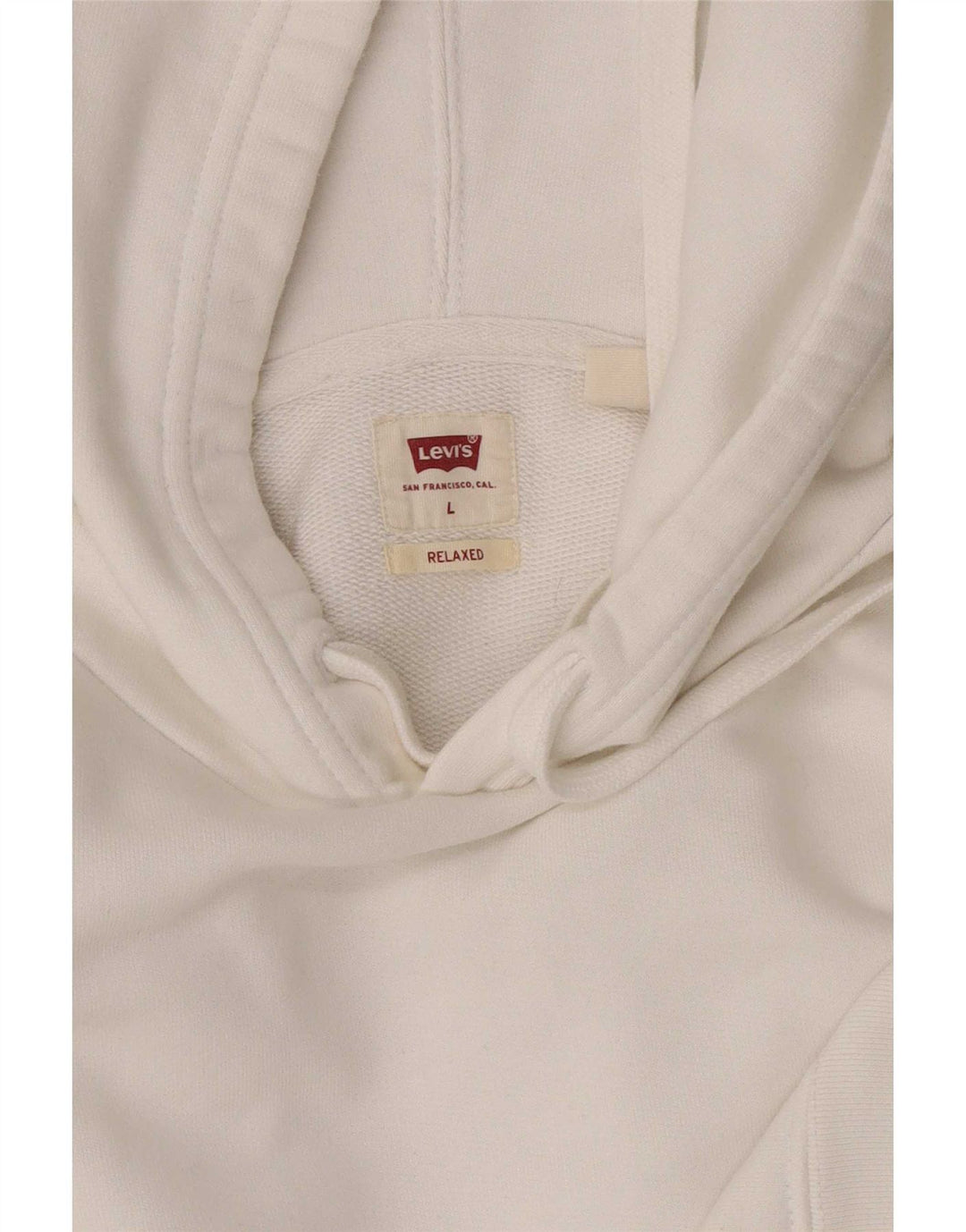 Maglione con cappuccio dalla vestibilità rilassata da uomo Levi's Large bianco
