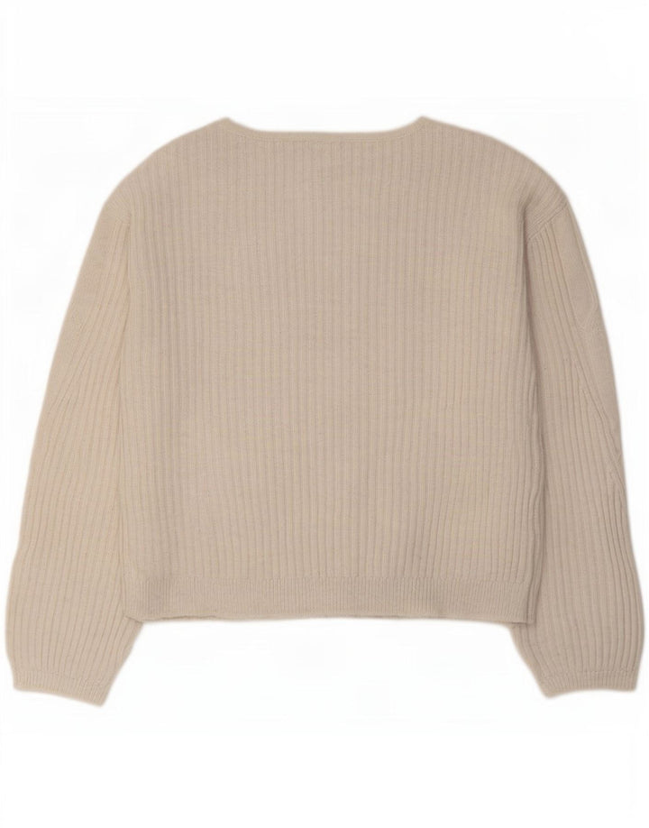 Maglione maglione con scollo a barca da donna Marks & Spencer UK 10 piccolo bianco sporco