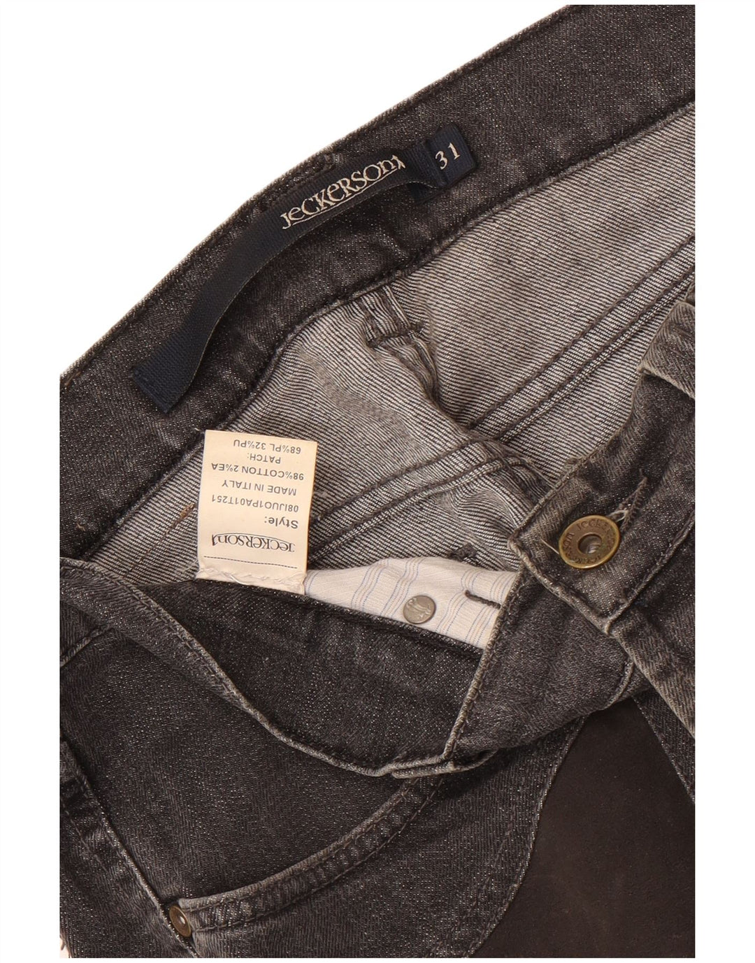 Jeans slim da uomo Jeckerson W31 L32 cotone grigio