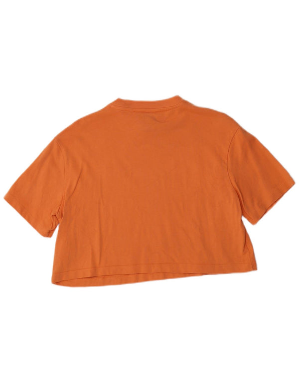 T-shirt corta oversize da donna Nike UK 10 piccola in cotone arancione