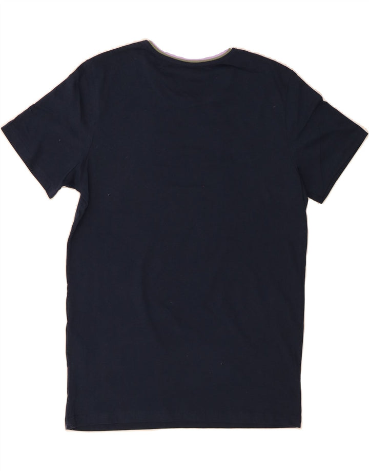 JACK & JONES Mens T-Shirt Top Medium Navy Blue Cotton Vintage Jack & Jones and Second-Hand Jack & Jones from Messina Hembry 