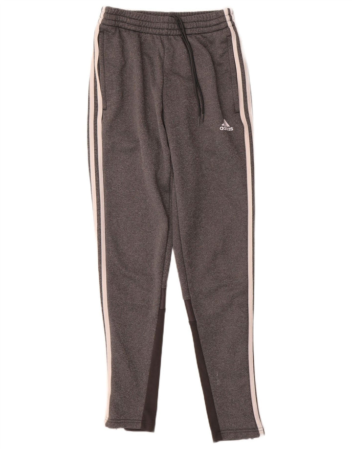 Pantaloni da tuta Adidas Aeroready da uomo XS in poliestere color block grigio