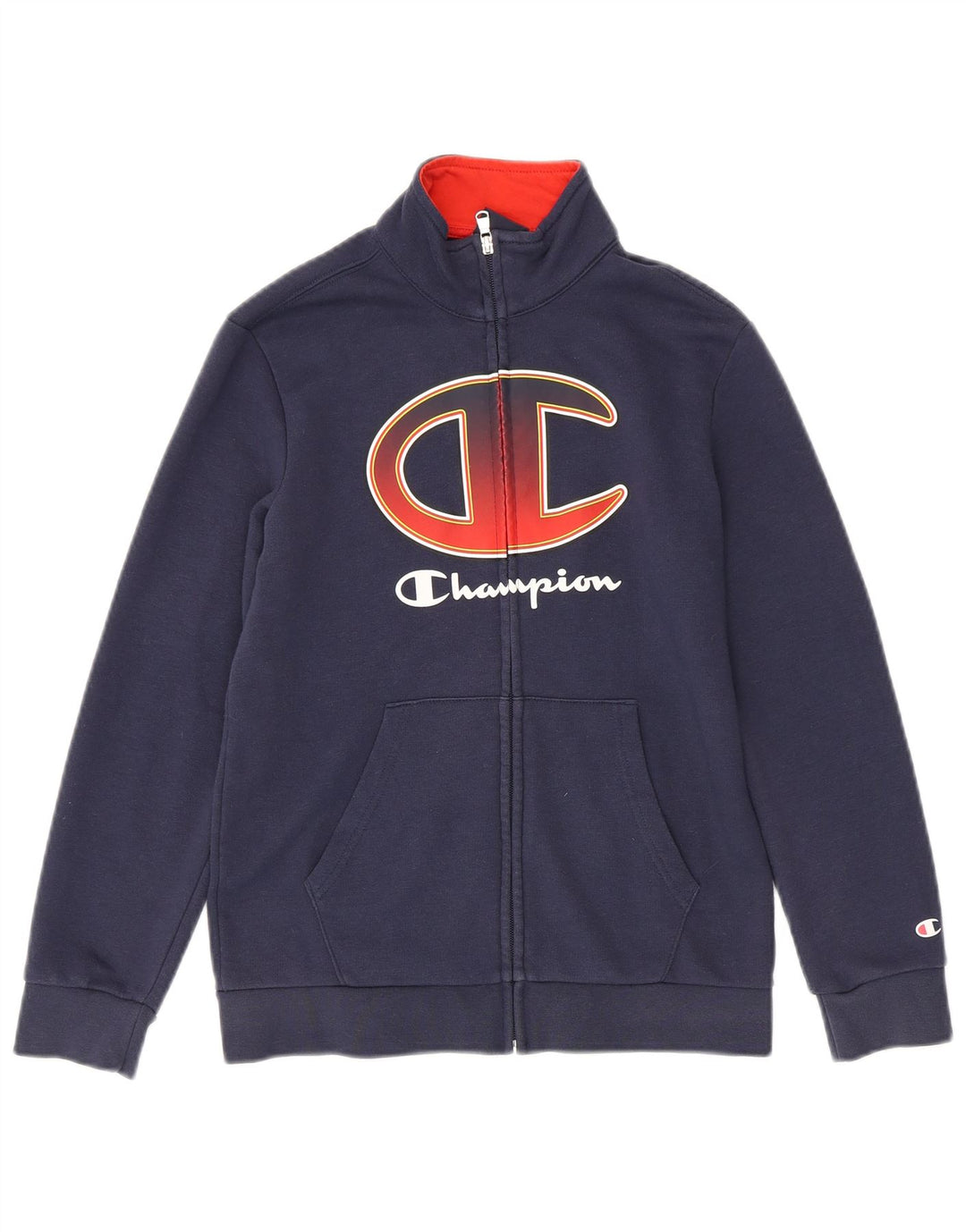 Giacca da tuta con grafica CHAMPION per ragazzi 11-12 anni, grande, blu navy