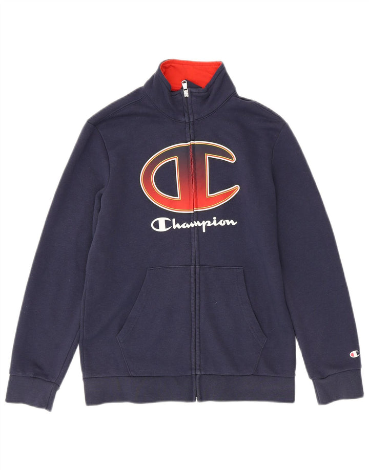 Giacca da tuta con grafica CHAMPION per ragazzi 11-12 anni, grande, blu navy