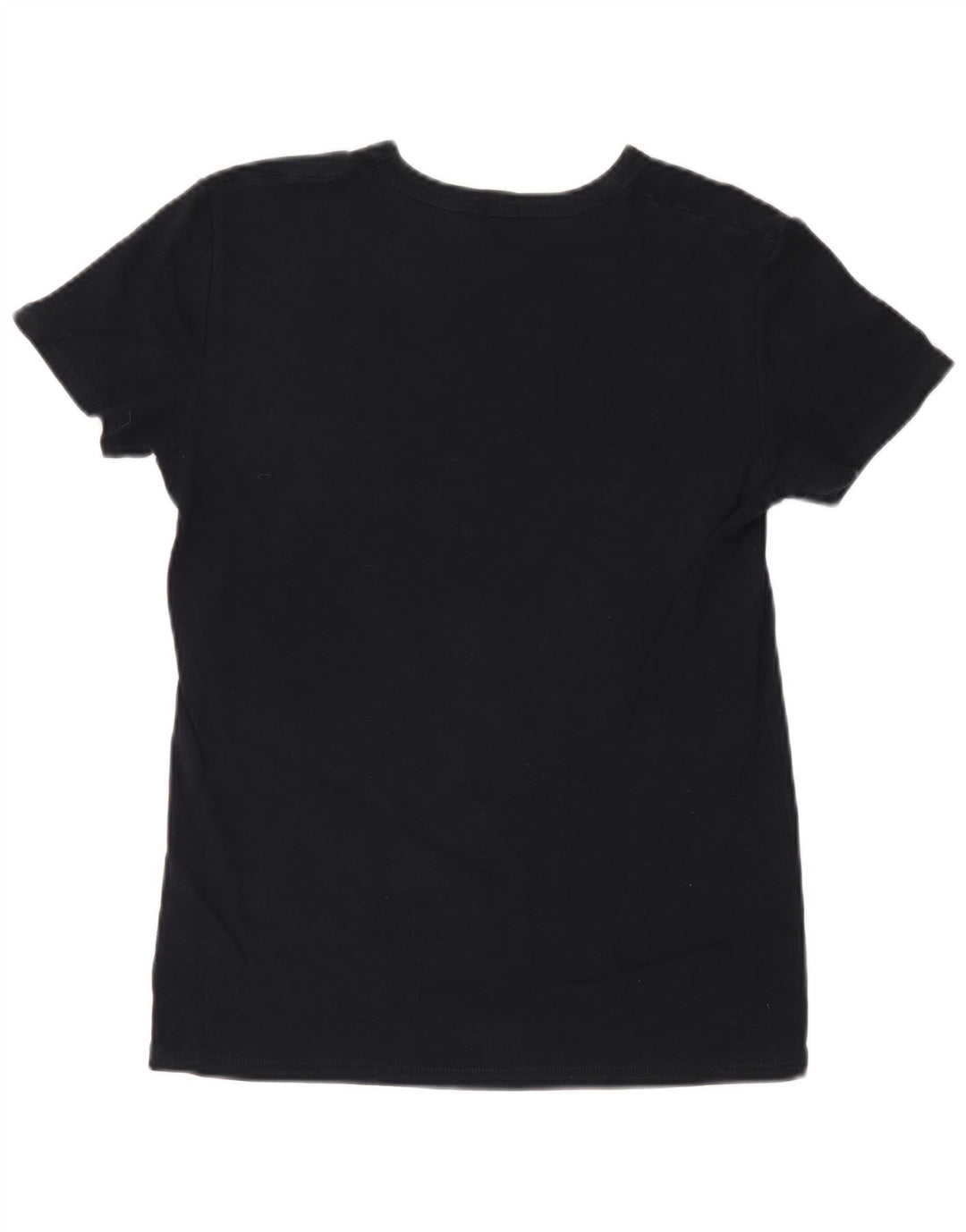 T-shirt grafica da donna Benetton Top UK 14 medio blu navy