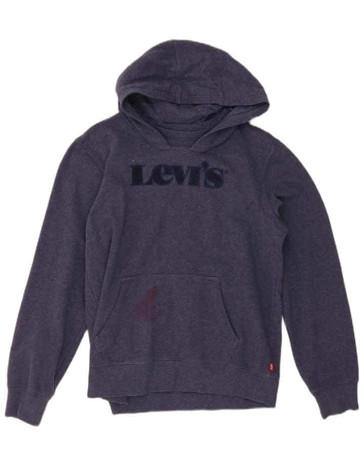 LEVI'S Boys Graphic Hoodie Jumper 15-16 Years Navy Blue