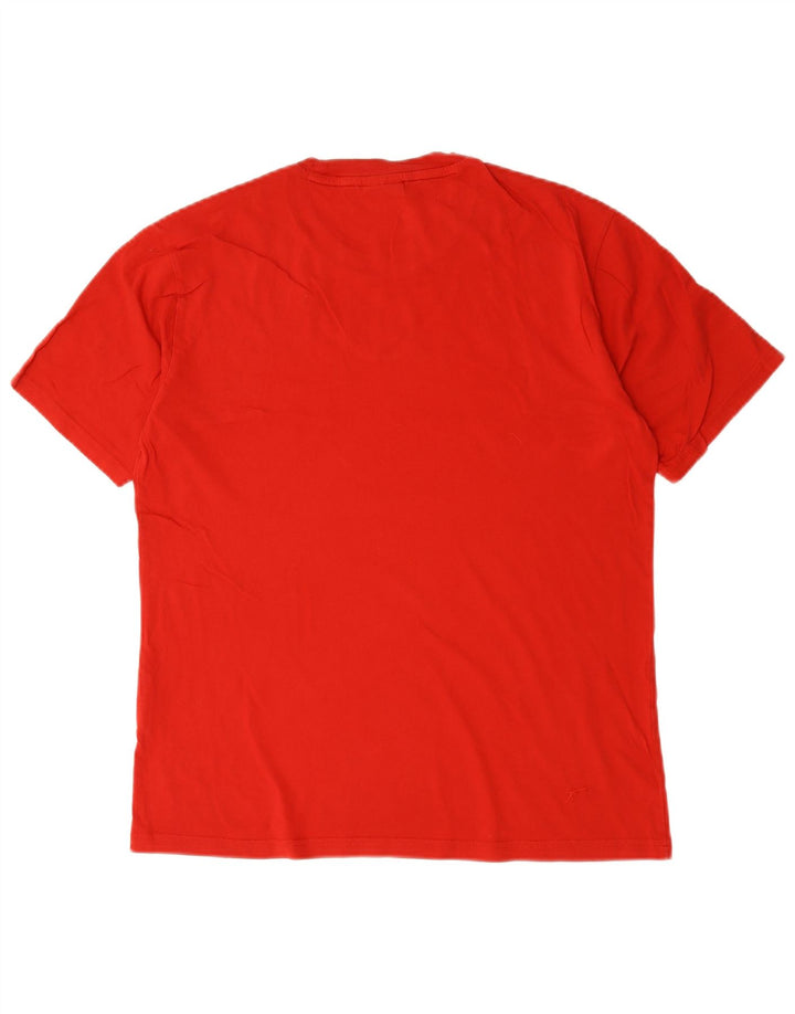T-shirt grafica da uomo Champion Top in cotone rosso medio