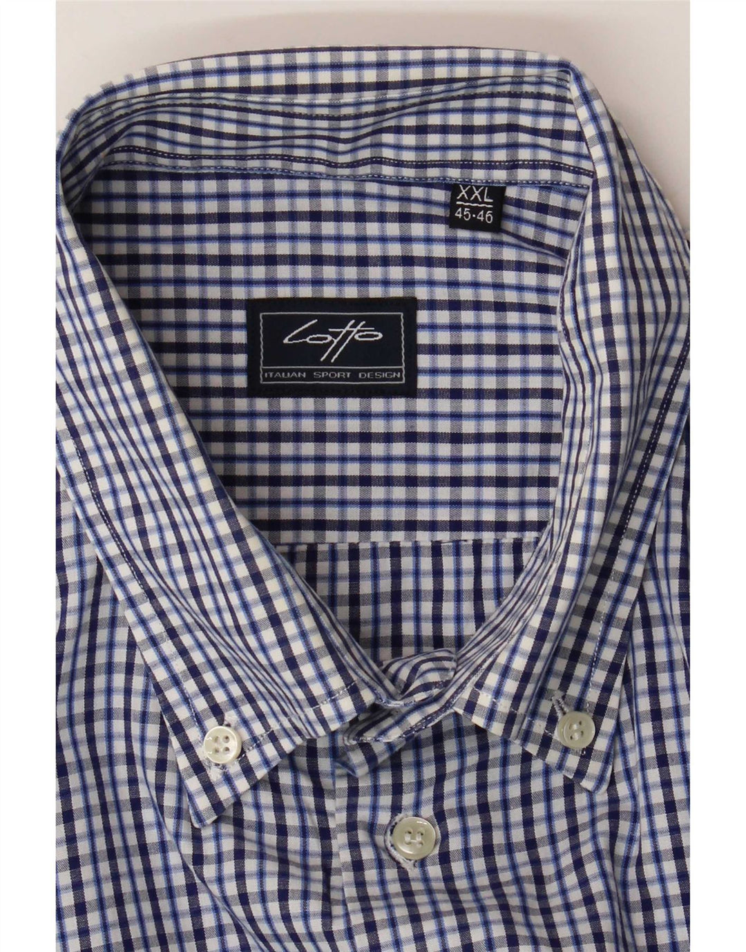 Camicia da uomo Lotto Taglia 45/46 2XL Blu a quadretti