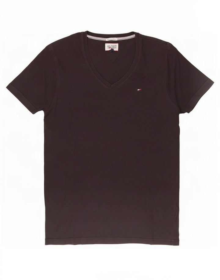 T-shirt da uomo Tommy Hilfiger Top in cotone nero medio