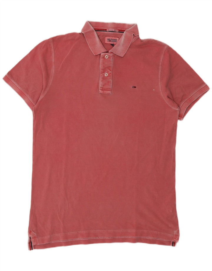 Polo da uomo Tommy Hilfiger grande rossa in cotone