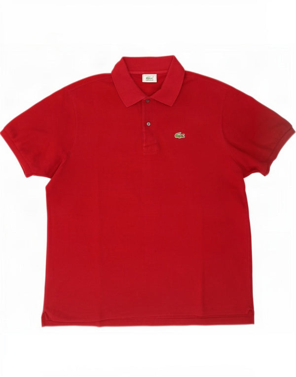 Polo da uomo Lacoste taglia 7 2XL cotone bordeaux