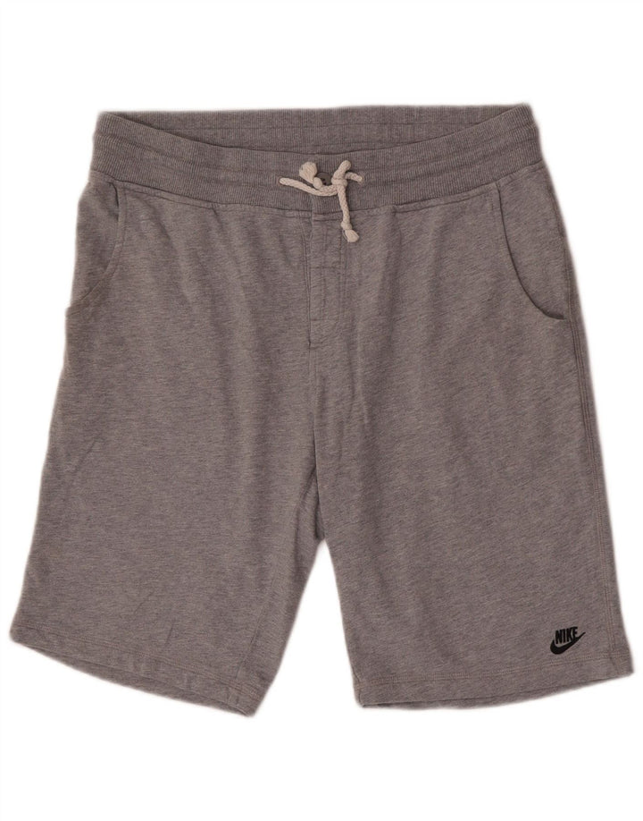Pantaloncini sportivi Nike da uomo in cotone grigio medio