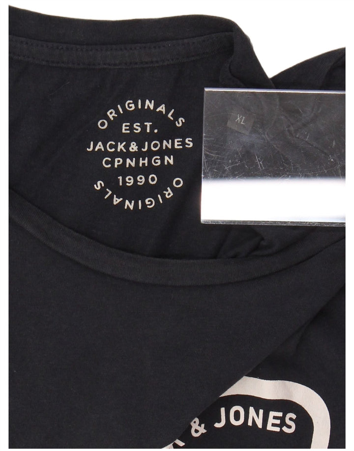 JACK & JONES T-shirt grafica da uomo XL XL in cotone blu navy