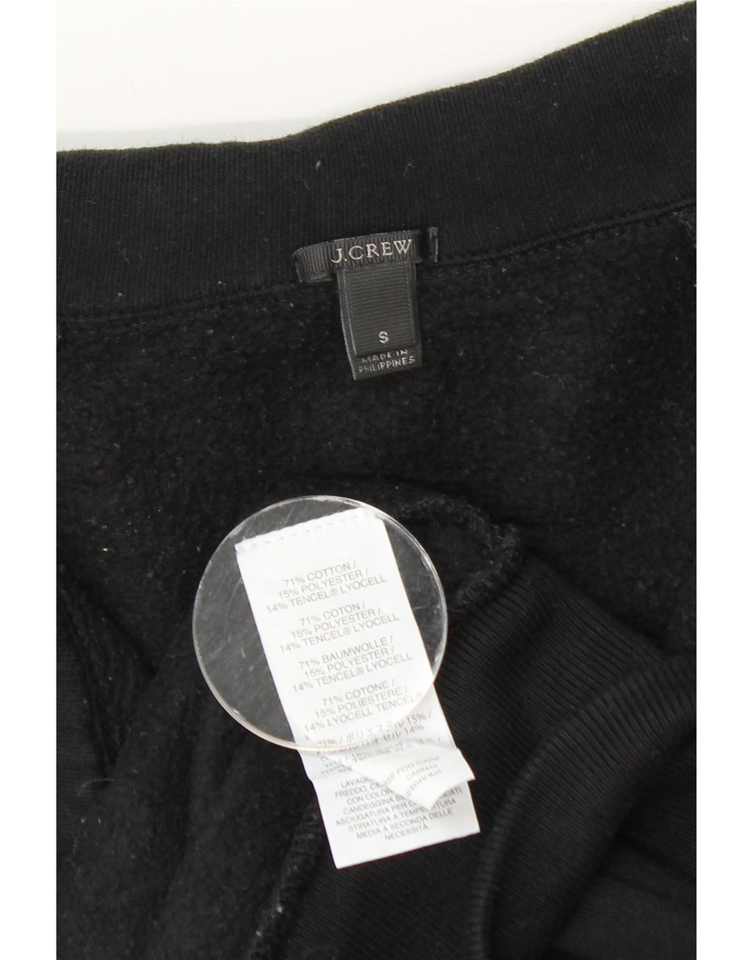 Giacca da ginnastica da uomo J. Crew UK 10 piccola in cotone nero