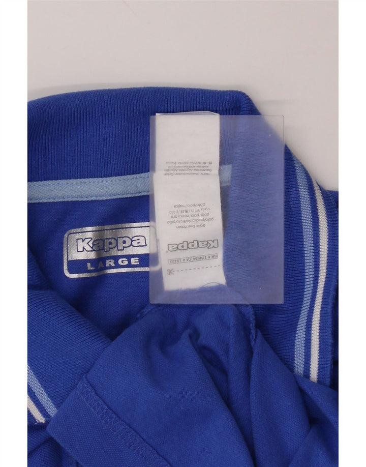 Polo Kappa Uomo Large Blu In Cotone