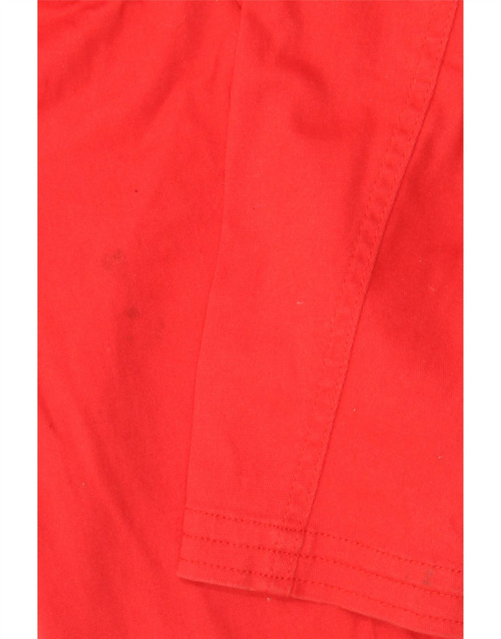 Giacca blazer vintage da donna a 6 bottoni UK 12 cotone rosso medio