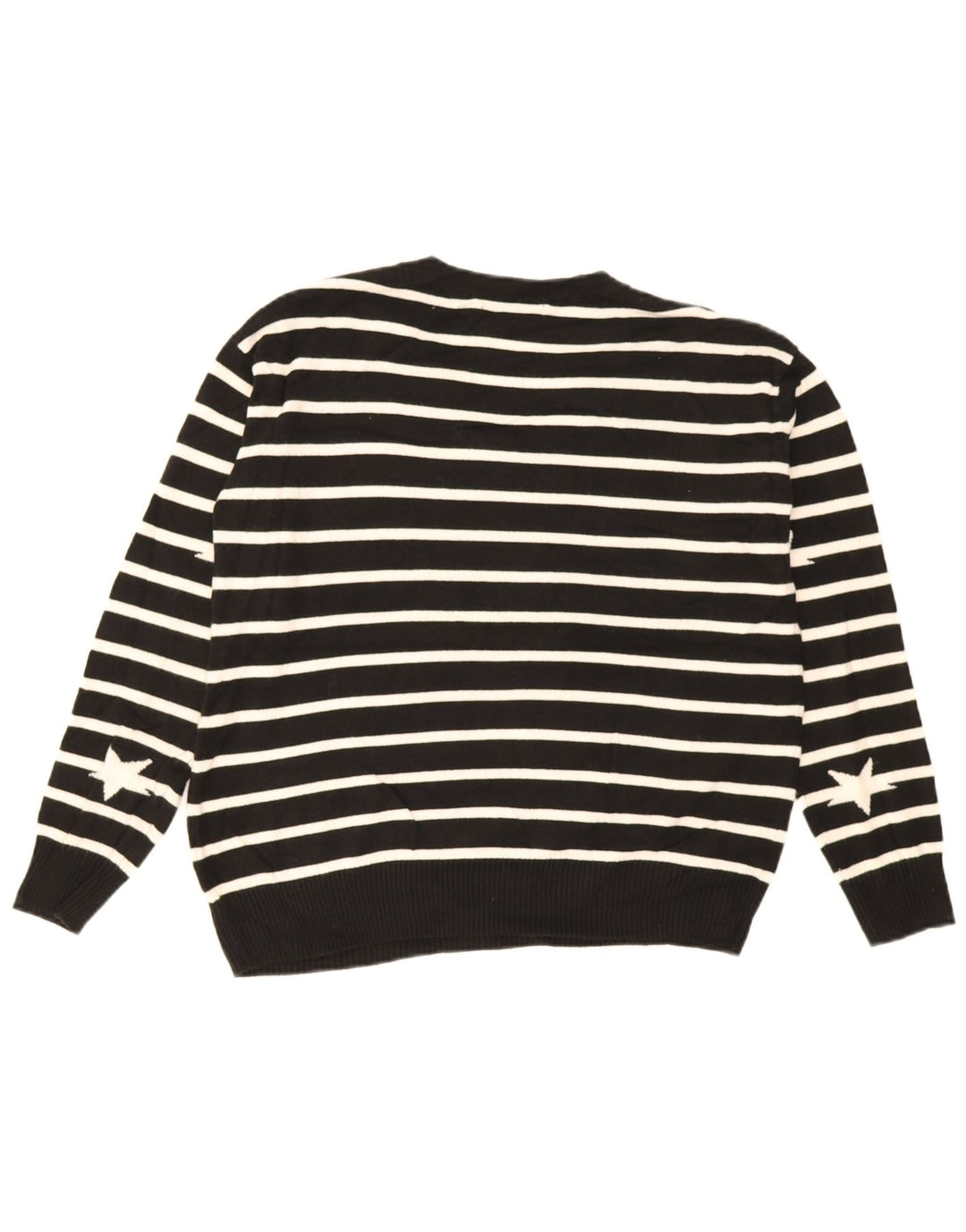 Maglione da donna con scollo a V Marks & Spencer UK 14 grandi righe nere