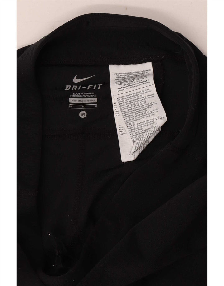 Leggings Nike Dri Fit Capri da donna UK 12 medio nero poliestere