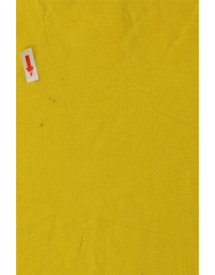T-shirt grafica da uomo Fila Top Small in cotone giallo