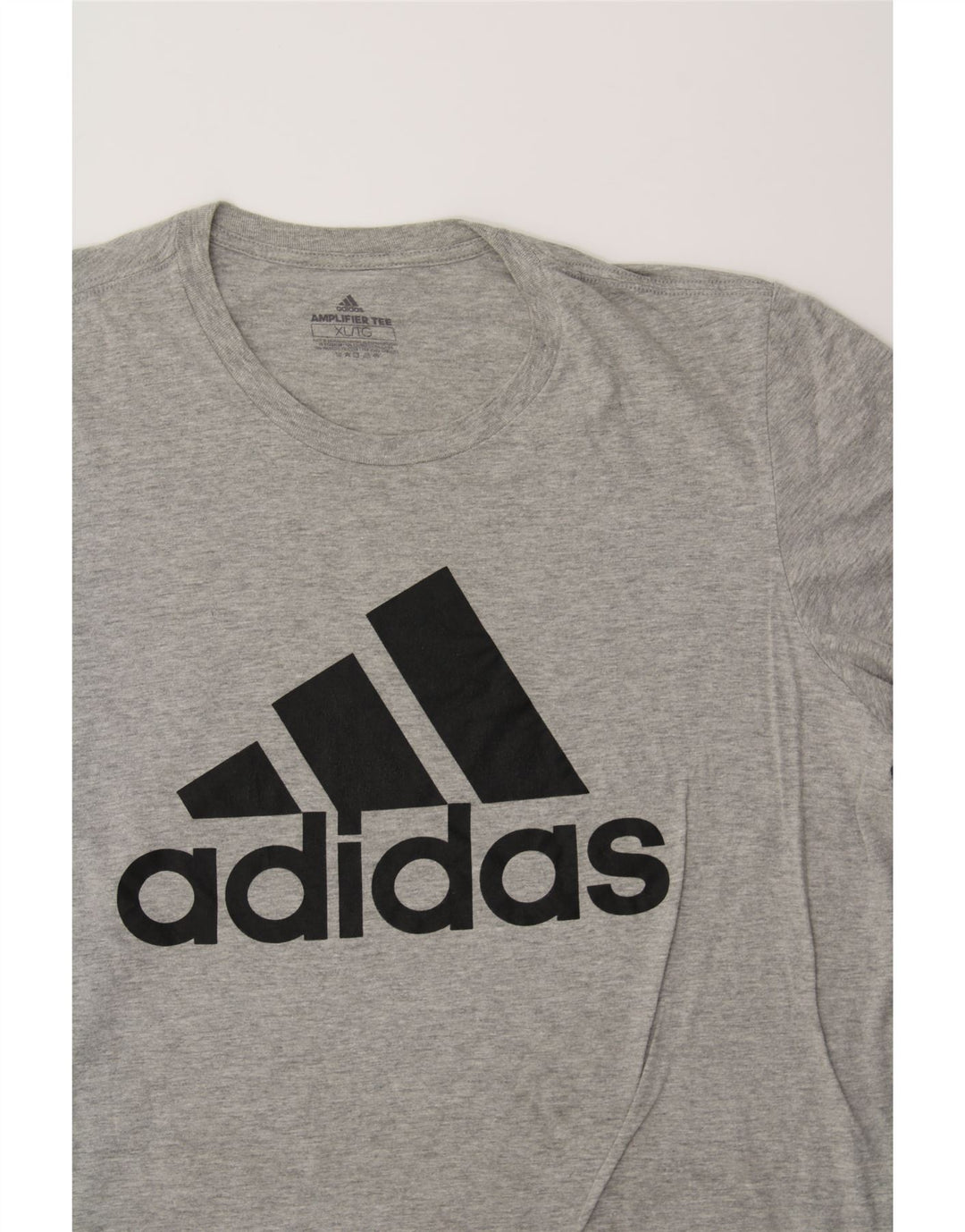 ADIDAS Mens Graphic T-Shirt Top XL Grey Vintage Adidas and Second-Hand Adidas from Messina Hembry 