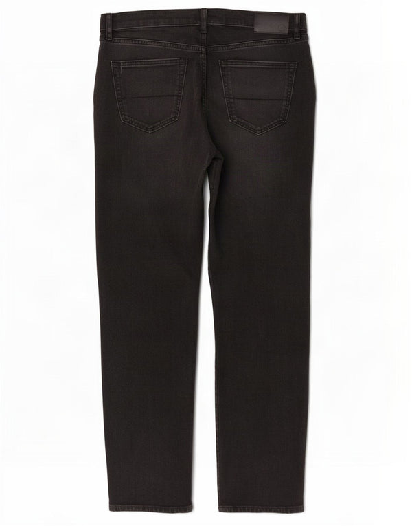 Marks & Spencer Mens Tapered Jeans W38 L33 Black Cotton