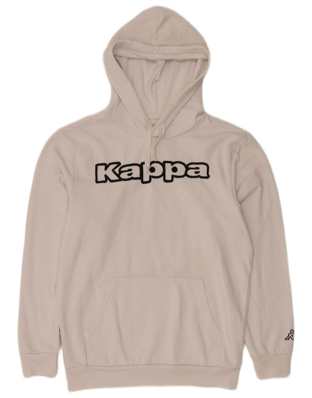 Maglione con cappuccio grafico da uomo KAPPA grande in cotone bianco
