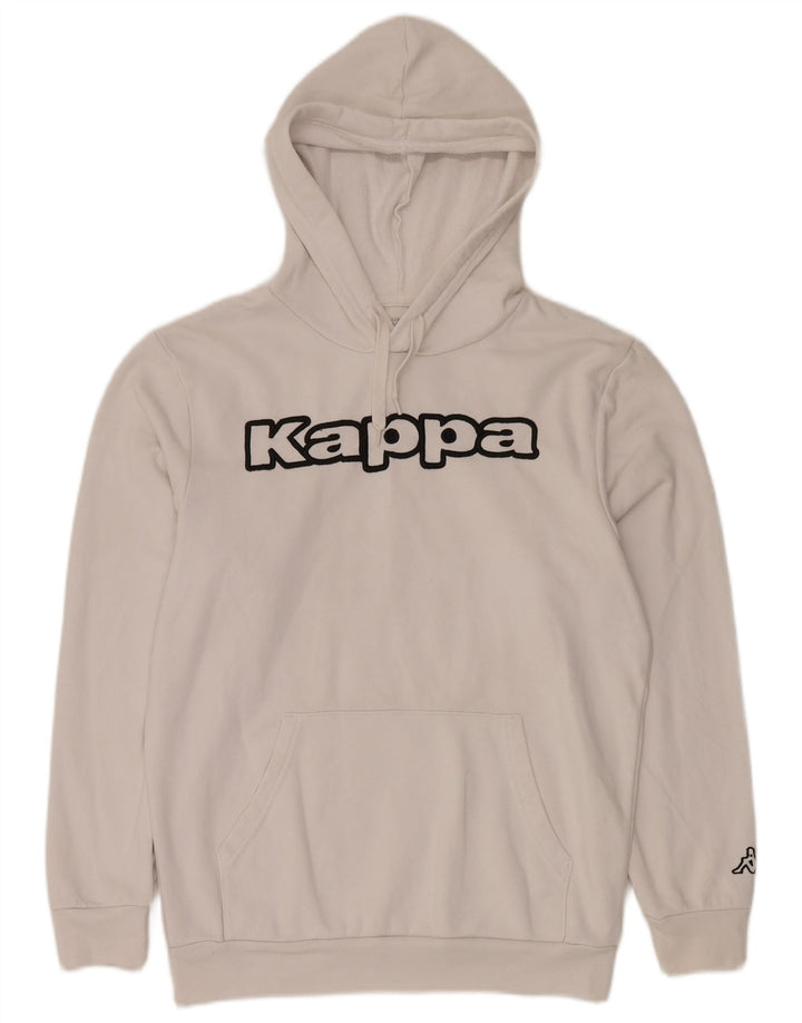 Maglione con cappuccio grafico da uomo KAPPA grande in cotone bianco