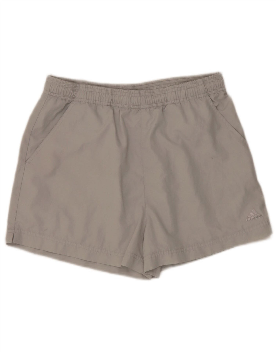Pantaloncini sportivi Adidas da donna UK 12 poliestere grigio medio