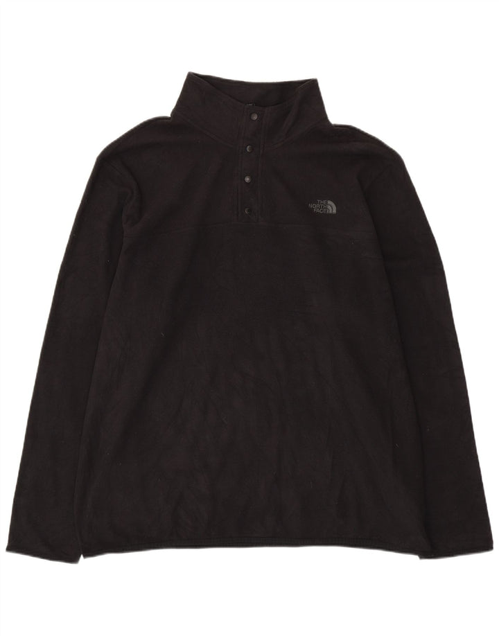 THE NORTH FACE Maglione da uomo in pile con collo a bottoni 2XL poliestere nero