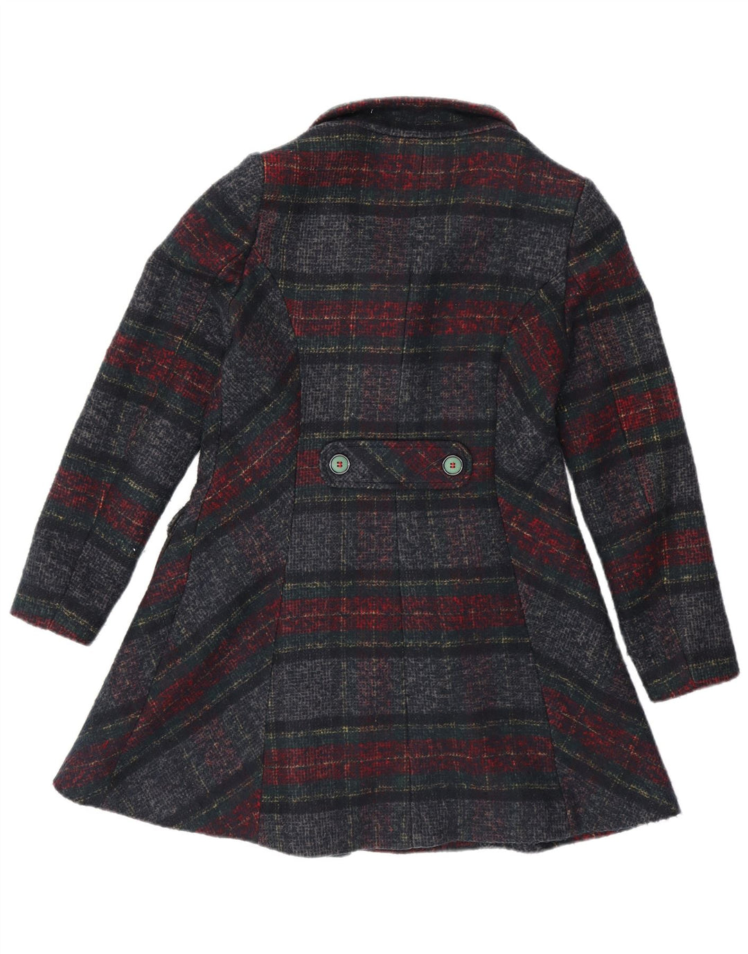 JOE BROWNS Cappotto doppiopetto da donna UK 10 Piccolo quadretto multicolore