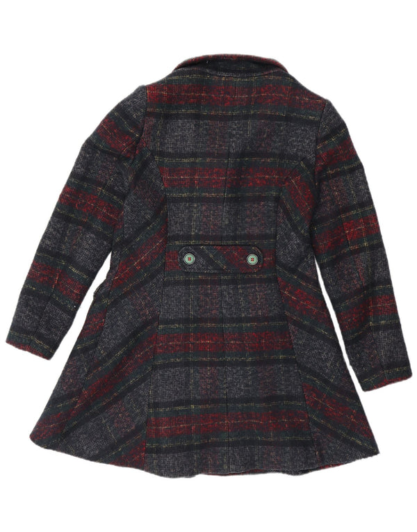 JOE BROWNS Cappotto doppiopetto da donna UK 10 Piccolo quadretto multicolore