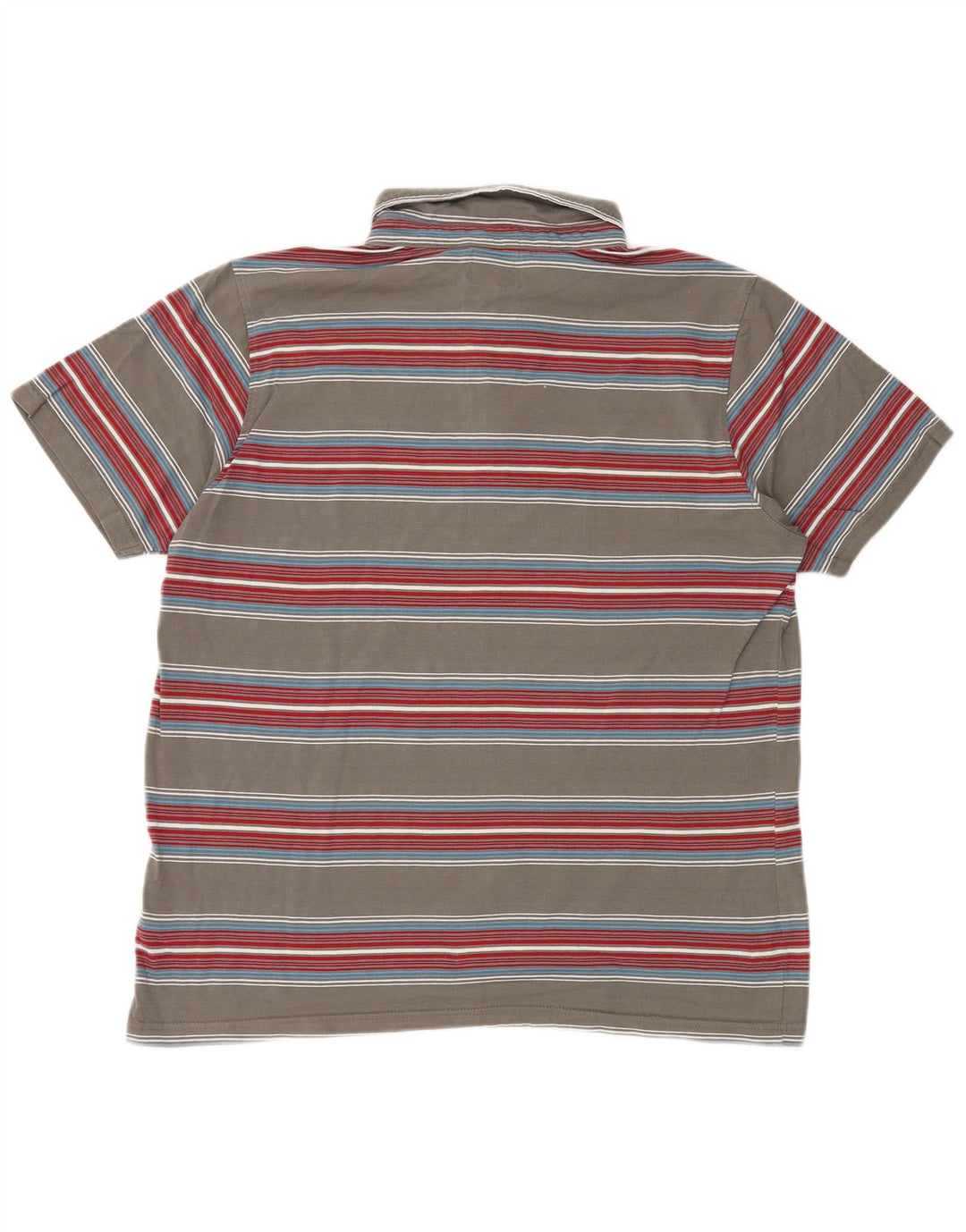 Polo da uomo Animal Large in cotone a righe grigie