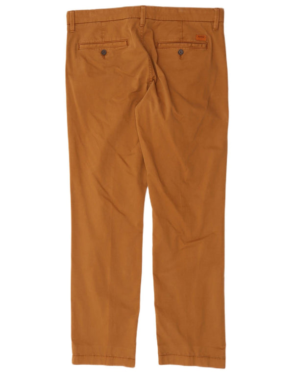 Pantaloni chino dritti da uomo Timberland W34 L32 cotone marrone