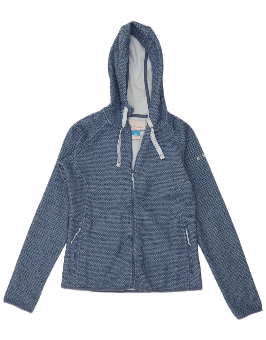 COLUMBIA Womens Zip Hoodie Sweater UK 10 Small Blue Polyester