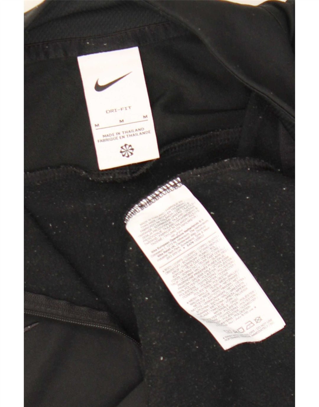Maglia da tuta Nike Dri Fit con zip e collo pullover da uomo, poliestere nero medio