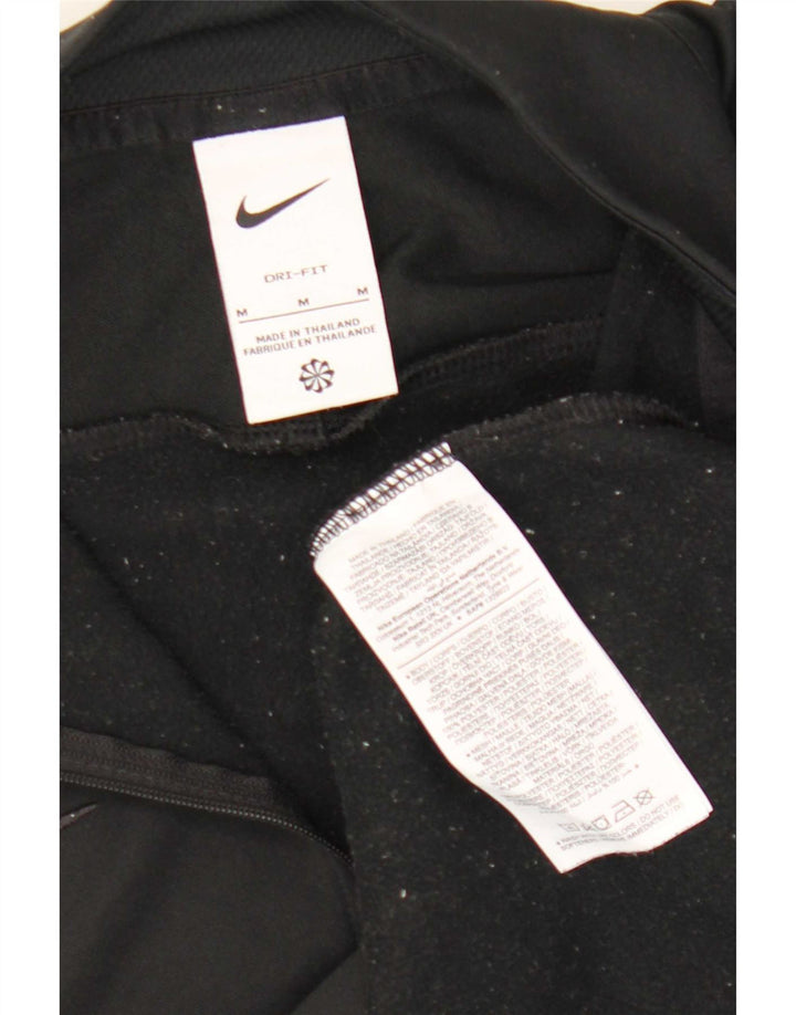 Maglia da tuta Nike Dri Fit con zip e collo pullover da uomo, poliestere nero medio