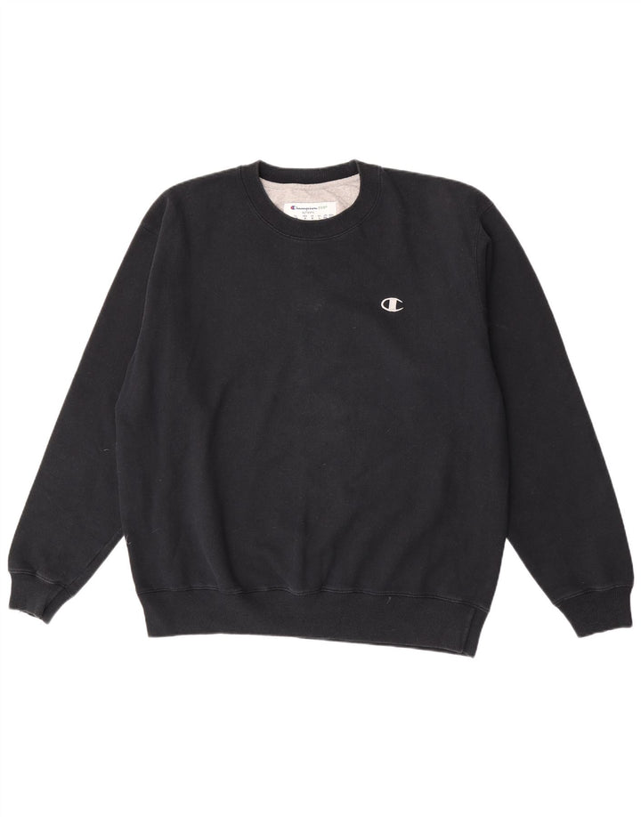 Felpa da uomo Champion Maglione grande in cotone nero