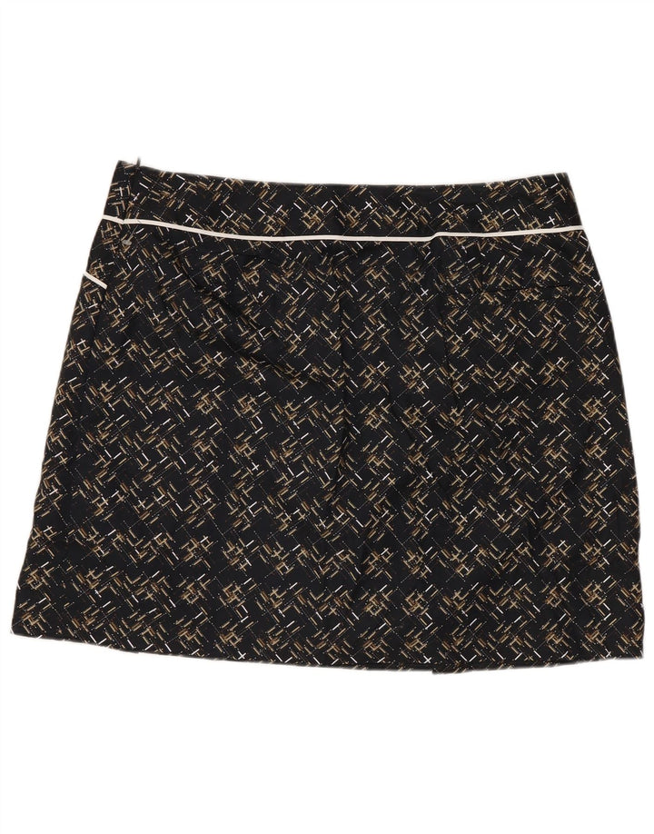 Minigonna da donna IZOD US 6 media W32 poliestere geometrico nero