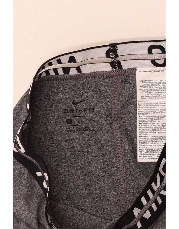 Leggings grafici Nike Dri Fit da donna UK 14 Colorblock grigio medio